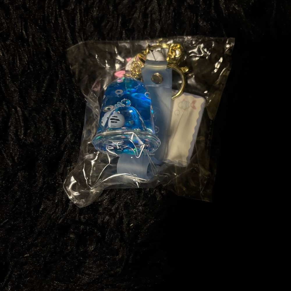 Blue Cat Character Keychain Accessory